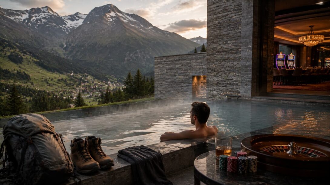 Naturpark Beverin und Thermal-Wellness in Vals mit Bergwanderungen, Luxusreisen und der unterhaltsamen Atmosphäre des nahegelegenen Casinos